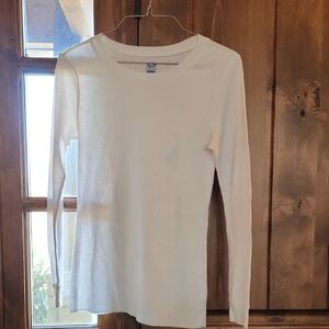 Fruit of the Loom Cream Long Sleeve Tee